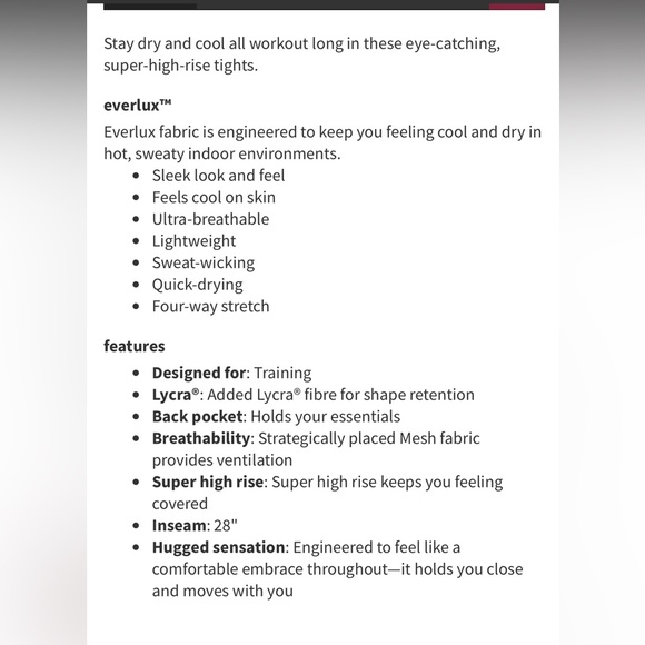 Lululemon Athletica Mastered Motion High-Rise Tights 28” - Size 6 - Picture 13 of 13